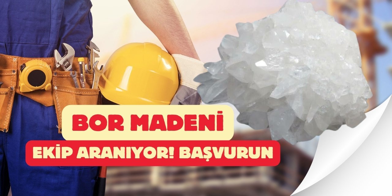 BOR işletmelerine ekip aranıyor, Peki son başvuru ne zaman?